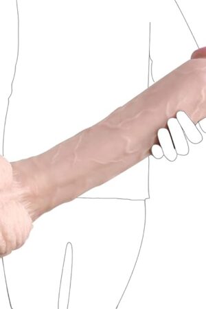 16.14 Inch Huge 3 Inch Thick Oversize Realistic Dildo, Female Masturbation Massive Adult Toy for Women Couple(Skin)