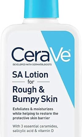 CeraVe SA Lotion for Rough & Bumpy Skin, Vitamin D, Hyaluronic Acid, Lactic Acid & Salicylic Acid Lotion, Fragrance Free & Allergy Tested, 8 Ounce