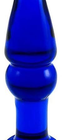 Glass Bubble Plug, Colbalt Blue