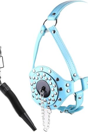 Head Harness Mouth Gag Plug with Funnel Urinal Piss Bondage Gear Accessories BDSM Fetish Couple Sex Play Slave Restraints Toys for Men Women