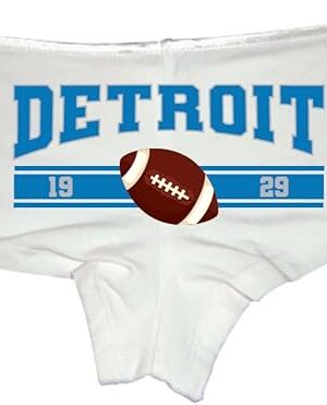 Detroit Football Panties  Cheeky Cotton Hipster Underwear for Women | Bold Sporty Lingerie Gift Flirty