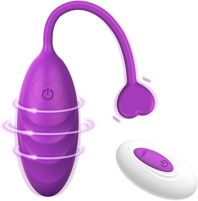 Generic 10 Speeds Vibrating Egg Vaginal Ball Wireless Remote Jump Eggs Sex Toys Vibrator for Women Anal G-Spot Clitoris Stimulation, Purple