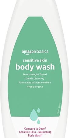 Amazon Basics Body Wash for Sensitive Skin, Hypoallergenic, 22 fl oz (Pack of 1)