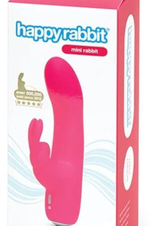 Happy Rabbit Mini Travel Size USB Rechargeable Vibrator, Pink