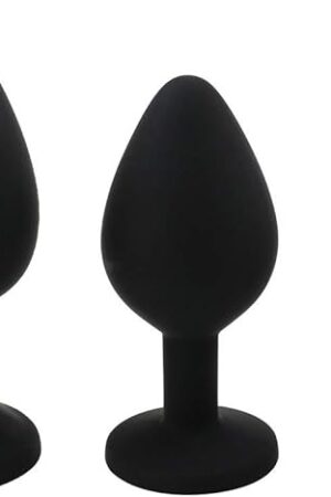 Black Silicone Anal Butt Plug Sex Toy Adult Small/Medium/Large Beginner Trainers