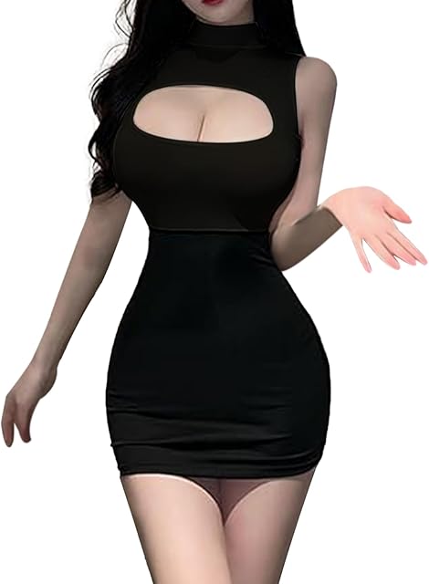 Women's Sexy Cosplay Outfits Secretary Costume Teacher Role Play Mini Dress
