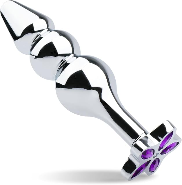 Anal Bead Butt Plug Adult 3 Beaded Training Beginners Sex Toys (Pentagram)