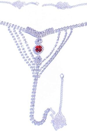 Crystal Body Chain Jewelry for Women Sexy Panties Rhinestone G String Thong Crystal Lingerie Belly Chain Waist Underwear