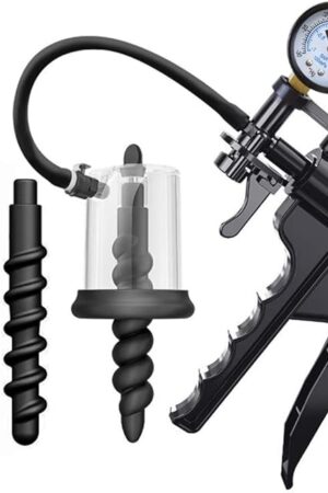 Anal Vacuum Pump Manual Anus Enlarger with Putt Plug Prostate Massager Stimulator Adult Sex Toys for Men Women Experienced Users Pleasure