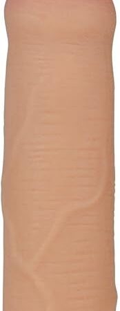 Beige [WALLER PAA] Silicone Uncircumcised Uncut Cock Penis Extension Sleeve Male Enhancement