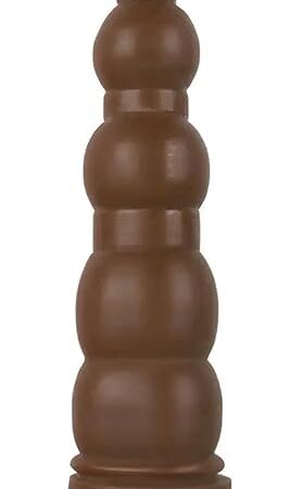 Anal Sex Toys Pull Beads Anal Dilator Soft Anal Plug Dildos with Suction Cup Stimulation Vagina Pagoda Vagina Anal Plug (Color : B Brown-16MM)