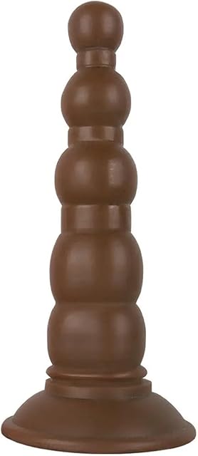 Anal Sex Toys Pull Beads Anal Dilator Soft Anal Plug Dildos with Suction Cup Stimulation Vagina Pagoda Vagina Anal Plug (Color : B Brown-16MM)