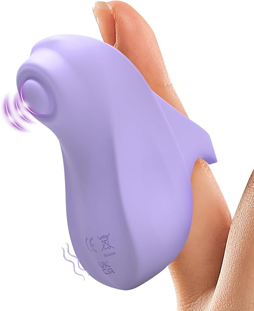 Finger Vibrator for Women, 10 Vibration Modes with Heating Function, Clitoral G-Spot Stimulation, Rechargeable Waterproof Silicone Sex Toy