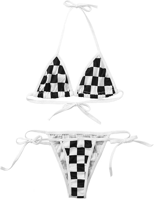 Womens Micro Tanning Bikini Kawaiii Japanese Anime Lingerie set Cute Tiny Bra Thong Panty Extreme Swimsuit