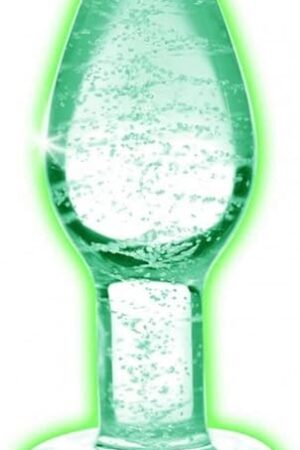 Glow-in-The-Dark Glass Anal Plug - Small