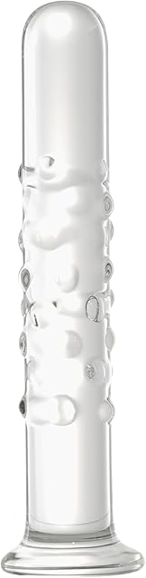 LEEWEDNG Large Glass Dildo,7.32 inch Crystal Pleasure Wand Butt Plugs Prostate Massager Adult Sex Toys for Men, Women,G spot