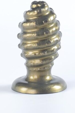 Anal Plug - Black-Gold Screw: Silicone Anal Toy, Butt Plug, Anal Toy, Sex Toy Made with Skin-Like Silicone.