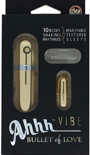 Golden Triangle Ahh Vibe Bullet Of Love Remote Control Bullet, Gold