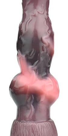 Dog Knot Dildo Beginner Sex Toys Pink Black Dildo Lifelike Animal Wolf Dildo with Hands-Free Strong Suction Cups Silicone Mini Dildo Adult Anal Plug Suitable for Female Friends Couples