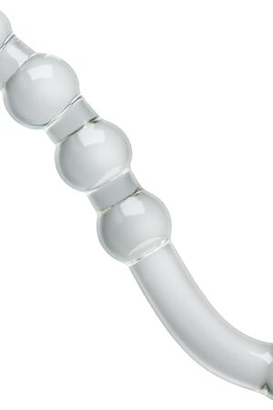 Glass Double-Ended Dildo 8.46Inch Clear G-Spot Dildo Pleasure Wand with Beads Butt Plugs Adult Sex Toy for Men Women Lesbian Gay Sex Factory