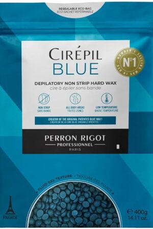 Cirepil Blue 400g Unscented All-Purpose Wax Beads - Perfect for Sensitive Skin, Easy Removal Peel-Off Texture, Fluid Gel, NO STRIP NEEDED