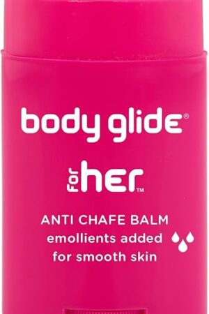 Body Glide For Her Anti Chafe Balm | Chafing stick with added emollients | Great for dry, sensitive skin and/or sensitive areas | Use on chest, bra, butt, groin, arm, and thigh chafing | 15oz