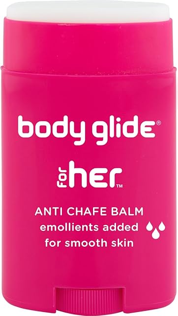 Body Glide For Her Anti Chafe Balm | Chafing stick with added emollients | Great for dry, sensitive skin and/or sensitive areas | Use on chest, bra, butt, groin, arm, and thigh chafing | 15oz