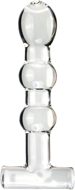 Glass Anal Beads,Clear Glass Anal Plug G-spot Massager Crystal Butt Plug Anal Expander Training Masturbation Anal Expander Training Sex Toys Anal Masturbation Plug for Men Women