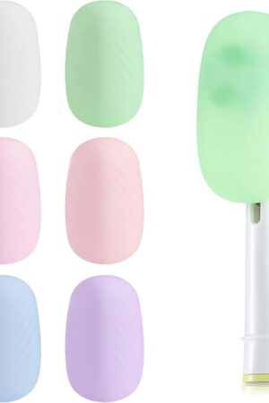 6 Pack Silicone Toothbrush Covers, Caps for Electric & Manual Toothbrush Heads