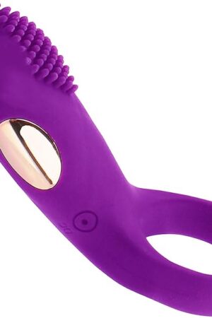 Cock Rings Adults Vibrating for Couples Penis Ring Vibrators Stimulators Sex Toys for Men Women(Purple)