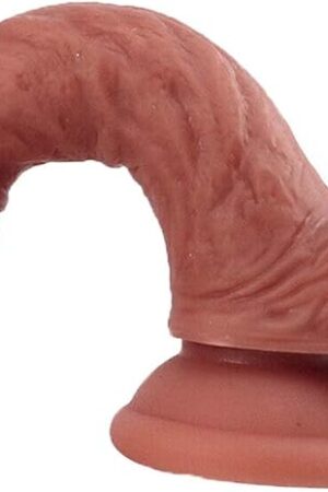 6" Dual Layer Liquid Silicone Realistic Dildo Veins Lifelike Penis Flexible with Strong Suction Cup Mini Dildo Anal Plug Toy