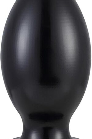 3 Sizes of Black Thick Anal Plugs with Suction Cup, Waterproof Anal Dildo Egg Shape Prostate Massager Adult Sex Toy for Women Men, XXL