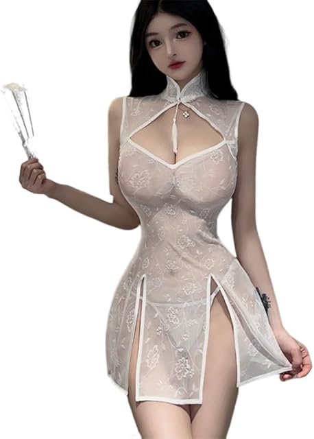 Women's sexy Chinese cosplay cheongsam underwear Japanese kimono dress doll outfit