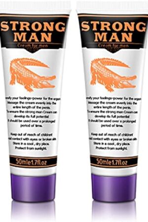 2Pcs Strong Man XXL Big Dick Penis Enlargement Cream Viagra Pills Male Penis Extender Erection Enhancer Increase Penis Growth Oil