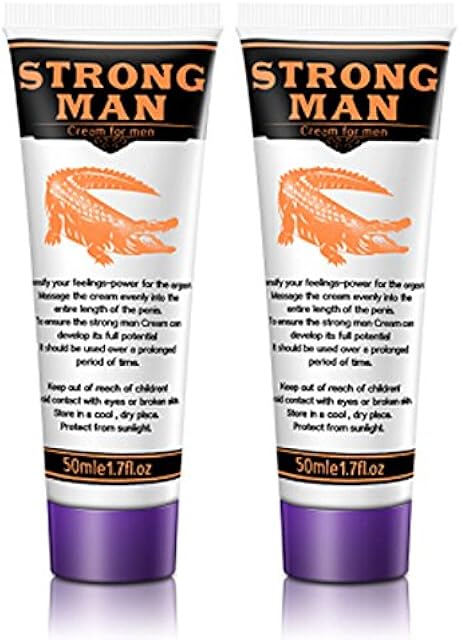 2Pcs Strong Man XXL Big Dick Penis Enlargement Cream Viagra Pills Male Penis Extender Erection Enhancer Increase Penis Growth Oil