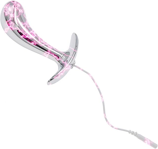Electroshock Anal Plugs for Men Women Stainless Steel Butt Plugs for Anal Dilation Prostate Massager with Electric Shock Effect SM Adult Sex Toys (S)