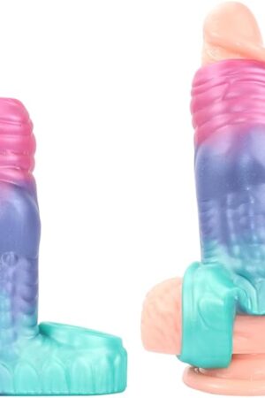 5.31in Dragon Silicone Penis Sleeve Extender Fantasy Cock Sleeve Enlarger Male Length and Girth Extension Enhancer Fantasy Cock Sheath Stretcher for Men Couples