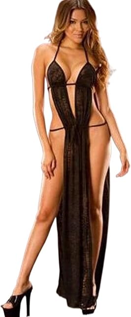 Women Sleepwear Black White See Through Sexy Lingerie Hot Erotic Bath Robe Dress Lace Babydoll Underwear Nightgowns