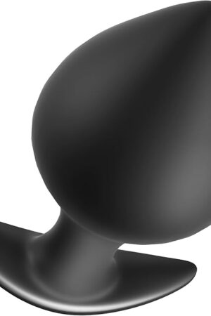 Anal Plug for Comfortable Long-Term Wear Butt Plug with Safe Curved Base & Slender Stem Silicone Black Prostate Massager Dilator Sex Toy for Men Women Masturbation (XL)