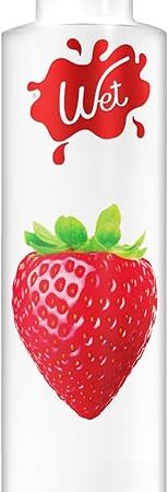 Wet Sexy Strawberry Premium Flavored Edible Lube for Men, Women and Couples | Long-Lasting, Condom Safe, Sugar Free, 9 fl oz