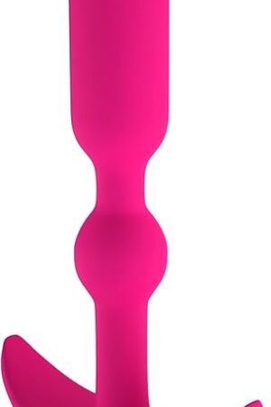Anal Plug Butt Plug with Safe Curved Base for The Beginners Comfortable Long-Term Wear Rose Red Sex Toy for Men Women Masturbation
