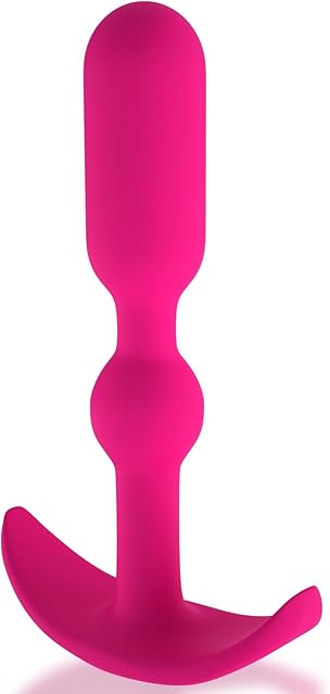 Anal Plug Butt Plug with Safe Curved Base for The Beginners Comfortable Long-Term Wear Rose Red Sex Toy for Men Women Masturbation