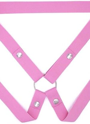 Anti-Off Chastity Device Auxiliary Belt Pink Four Way Elastic Band Widened Strap Chastity Cage Accessory Elastic Band Men Sex Toy Sexy Underwear
