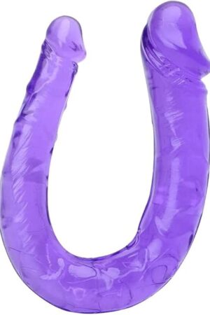 Dildo 2 in 1 Double Ended Realistic Dildo Two Sided Dildo Flexible Clear Dildos for Lesbian Anal Vaginal Play Double Sided Sex Toy for Women Men Couple
