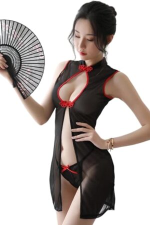 Cheongsam Dress for Women Sexy cosplay lingerie Dress Teddy Babydoll Nightgown Japanese Chinese and Korean Style