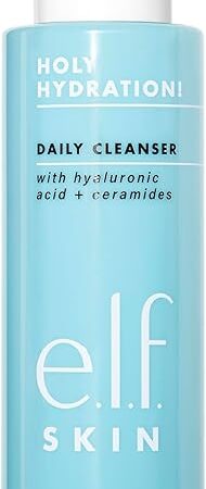 elf SKIN Holy Hydration! Daily Cleanser, Face Cleanser For Washing Away Excess Oil, Impurities & Makeup, Made With Hyaluronic Acid, Vegan & Cruelty-Free