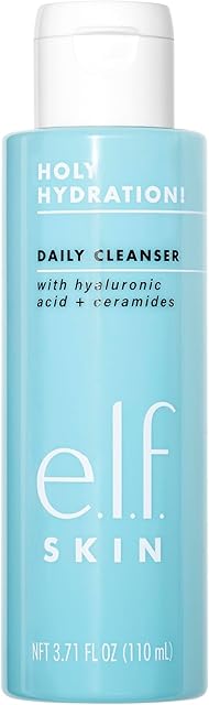 elf SKIN Holy Hydration! Daily Cleanser, Face Cleanser For Washing Away Excess Oil, Impurities & Makeup, Made With Hyaluronic Acid, Vegan & Cruelty-Free