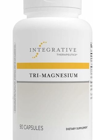 Integrative Therapeutics Tri-Magnesium - Supports Cellular Energy & Energy Metabolism* - Magnesium Supplement for Heart & Nerve Health Support* - Dairy-Free & Gluten-Free - 90 Capsules (90 Servings)