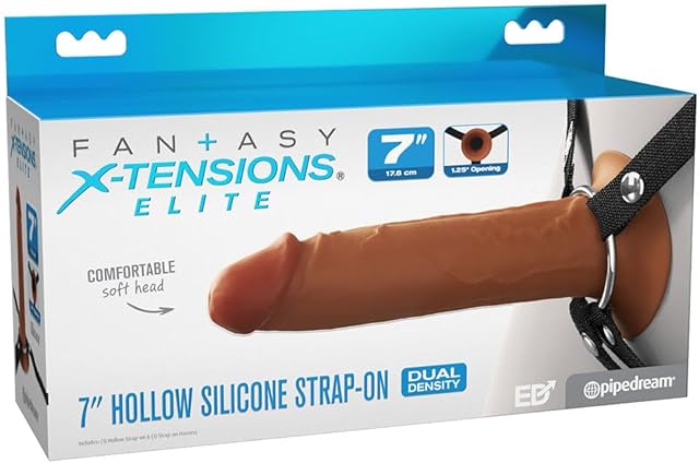Fantasy Extensions Elite 7" Hallow Strap-on - Tan Flesh