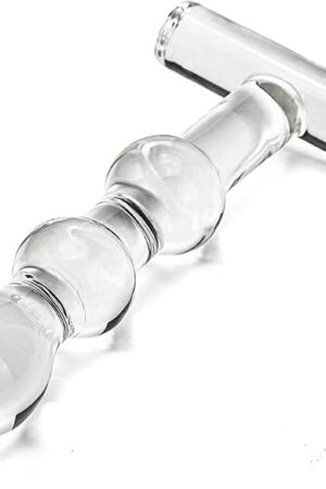 Glass Dildo Crystal G-point Stimulation Massage Stick Anal Sex Toy, Yellow Glass Anal Butt Plug